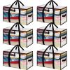 imageBAGAIL Heavy Duty Moving Bags with Strong Handle Extra Large Moving Boxes Storage Tote for Clothes College Moving SuppliesBlue 4 PackClear