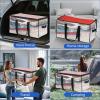 imageBAGAIL Heavy Duty Moving Bags with Strong Handle Extra Large Moving Boxes Storage Tote for Clothes College Moving SuppliesBlue 4 PackClear