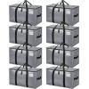 imageBAGAIL Heavy Duty Moving Bags with Strong Handle Extra Large Moving Boxes Storage Tote for Clothes College Moving SuppliesBlue 4 PackGrey