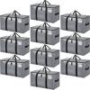 imageBAGAIL Heavy Duty Moving Bags with Strong Handle Extra Large Moving Boxes Storage Tote for Clothes College Moving SuppliesBlue 4 PackGrey