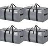 imageBAGAIL Heavy Duty Moving Bags with Strong Handle Extra Large Moving Boxes Storage Tote for Clothes College Moving SuppliesBlue 4 PackGrey