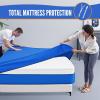 imageBAGAIL Mattress Bags for Moving Mattress Covers with Heavy Duty Handles Reusable Mattress Storage Bag for Moving SuppliesBlue QueenBlue
