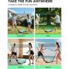 imageBAGAIL Portable Badminton Net Set  Storage Case  Freestanding Base  Quick Setup  Pop Up Badminton Net with 4 Rackets 4 Shuttlecocks for Indoor ampamp Outdoor Games Backyard Family Fun
