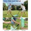 imageBAGAIL Portable Badminton Net Set  Storage Case  Freestanding Base  Quick Setup  Pop Up Badminton Net with 4 Rackets 4 Shuttlecocks for Indoor ampamp Outdoor Games Backyard Family Fun