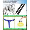 imageBAGAIL Portable Badminton Net Set  Storage Case  Freestanding Base  Quick Setup  Pop Up Badminton Net with 4 Rackets 4 Shuttlecocks for Indoor ampamp Outdoor Games Backyard Family Fun