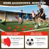 imageBAGAIL Soccer Goals for Backyard Set 2 of 6 x 4ft Portable Pop Up Soccer Nets Foldable Training Equipment with Soccer Ball Ladder Cones Targets for Outdoor GamesBlack