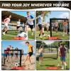 imageBAGAIL Soccer Goals for Backyard Set 2 of 6 x 4ft Portable Pop Up Soccer Nets Foldable Training Equipment with Soccer Ball Ladder Cones Targets for Outdoor GamesBlack