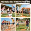 imageBAGAIL Soccer Goals for Backyard Set 2 of 6 x 4ft Portable Pop Up Soccer Nets Foldable Training Equipment with Soccer Ball Ladder Cones Targets for Outdoor GamesOrange