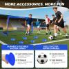 imageBAGAIL Soccer Goals for Backyard Set 2 of 6 x 4ft Portable Pop Up Soccer Nets Foldable Training Equipment with Soccer Ball Ladder Cones Targets for Outdoor GamesBlue