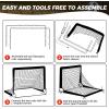 imageBAGAIL Soccer Goals for Backyard Set 2 of 6 x 4ft Portable Pop Up Soccer Nets Foldable Training Equipment with Soccer Ball Ladder Cones Targets for Outdoor GamesBlack
