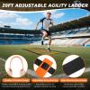 imageBAGAIL Soccer Goals for Backyard Set 2 of 6 x 4ft Portable Pop Up Soccer Nets Foldable Training Equipment with Soccer Ball Ladder Cones Targets for Outdoor GamesOrange