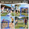 imageBAGAIL Soccer Goals for Backyard Set 2 of 6 x 4ft Portable Pop Up Soccer Nets Foldable Training Equipment with Soccer Ball Ladder Cones Targets for Outdoor GamesBlue
