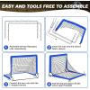 imageBAGAIL Soccer Goals for Backyard Set 2 of 6 x 4ft Portable Pop Up Soccer Nets Foldable Training Equipment with Soccer Ball Ladder Cones Targets for Outdoor GamesBlue