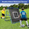 imageBAGAIL Soccer Rebounder Net 4 x 4 Ft Pitch Back Baseball Softball Rebounder Angle Adjustable Rebound Net for Control Passing Practice Easy Setup Bounce Back Net Gifts for TrainingBlueBlack