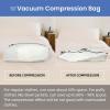 imageBAGAIL TPU Vacuum Bag for Travel Reusable Compression Bag with IPX8 Waterproof Zipper Save Space for Suitcase Backpack and Carry on White Large With PumpWHITE
