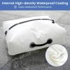 imageBAGAIL TPU Vacuum Bag for Travel Reusable Compression Bag with IPX8 Waterproof Zipper Save Space for Suitcase Backpack and Carry on White Large With PumpWHITE