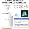 imageBAGAIL TPU Vacuum Bag for Travel Reusable Compression Bag with IPX8 Waterproof Zipper Save Space for Suitcase Backpack and Carry on White Large With PumpBLACK