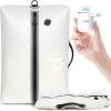 imageBAGAIL TPU Vacuum Bag for Travel Reusable Compression Bag with IPX8 Waterproof Zipper Save Space for Suitcase Backpack and Carry on White Large With PumpWHITE