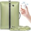 imageBAGAIL TPU Vacuum Bag for Travel Reusable Compression Bag with IPX8 Waterproof Zipper Save Space for Suitcase Backpack and Carry on White Large With PumpGREEN