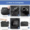 imageBAGAIL TPU Vacuum Bag for Travel Reusable Compression Bag with IPX8 Waterproof Zipper Save Space for Suitcase Backpack and Carry on White Large With PumpBLACK