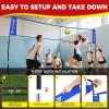 imageBAGAIL Volleyball Net 12ft20ft Portable Volleyball Net for Backyard  Adjustable Height HeavyDuty Frame Freestanding Design  Portable OutdoorIndoor Volleyball Set with Carry Bag12ft