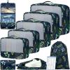 imageBAGAIL 9 Set Packing Cubes Luggage Packing Organizers for Travel AccessoriesNavy leaf