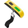 imageBAGAIL Digital Luggage Scale 110lbs Hanging Baggage Scale with Backlit LCD Display Portable Suitcase Weighing Scale Travel Luggage Weight Scale with Hook Strong Straps for TravelersYellow with temperature