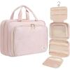 imageBAGAIL Hanging Toiletry Bag for Women Waterresistant Cosmetic Bag Large Capacity Travel Makeup Organizer for FullSized Travel EssentialsClassicJewelry Bag PinkPink