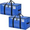 imageBAGAIL Heavy Duty Moving Bags with Strong Handle Extra Large Moving Boxes Storage Tote for Clothes College Moving SuppliesBlue 4 PackBlue