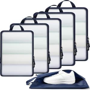 imageBAGAIL 4 Set6 Set Ultralight Compression Packing Cubes Packing Organizer for Travel Accessories Luggage Suitcase Backpack6Navy
