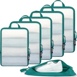 imageBAGAIL 4 Set6 Set Ultralight Compression Packing Cubes Packing Organizer for Travel Accessories Luggage Suitcase Backpack6Teal