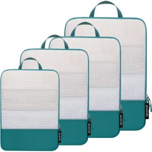 imageBAGAIL 4 Set6 Set Ultralight Compression Packing Cubes Packing Organizer for Travel Accessories Luggage Suitcase BackpackThe Teal