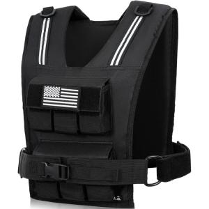 imageBAGAIL Adjustable Weighted Vest for Men ampamp Women  20lbs30lbs40lbs Removable Iron Weights Heavy Duty Fitness Vest for Strength Training Walking Running Home Workouts30 lb