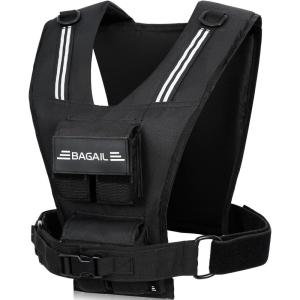 imageBAGAIL Adjustable Weighted Vest for Men ampamp Women  20lbs30lbs40lbs Removable Iron Weights Heavy Duty Fitness Vest for Strength Training Walking Running Home Workouts20 lb