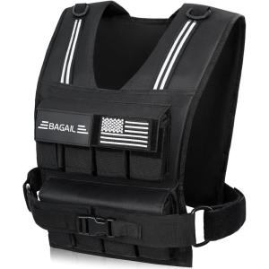 imageBAGAIL Adjustable Weighted Vest for Men ampamp Women  20lbs30lbs40lbs Removable Iron Weights Heavy Duty Fitness Vest for Strength Training Walking Running Home Workouts40 lb