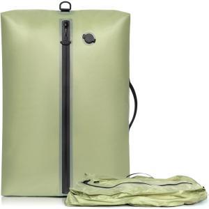 imageBAGAIL TPU Vacuum Bag for Travel Reusable Compression Bag with IPX8 Waterproof Zipper Save Space for Suitcase Backpack and Carry on White Large With PumpGREEN