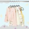 imageBAGAIL Kids Velvet Hangers 11 Inches Childrens Clothes Hangers NonSlip Baby Hangers for InfantToddler Pink15packGrey15