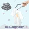 imageBAGAIL Kids Velvet Hangers 11 Inches Childrens Clothes Hangers NonSlip Baby Hangers for InfantToddler Pink15packGrey15