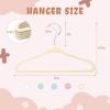 imageBAGAIL Kids Velvet Hangers 11 Inches Childrens Clothes Hangers NonSlip Baby Hangers for InfantToddler Pink15packIvory15