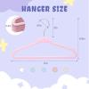 imageBAGAIL Kids Velvet Hangers 11 Inches Childrens Clothes Hangers NonSlip Baby Hangers for InfantToddler Pink15packPink15
