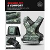imageBAGAIL Adjustable Weighted Vest 410lb1218lb2032lb Rucking Vest for Women ampamp Men with 6 Weights ampamp Large Pocket Weight Vest for Home Workouts Running Walking and Strength TrainingGreen Camo