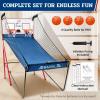 imageBAGAIL Basketball Arcade Game Electronic Basketball Shooting Game with 8 Game Modes Arcade Sounds Foldable Frame 4 Balls Inflation Pump Ideal Indoor Sport Games for All Players  Dual ShotsDual Shots