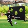imageBAGAIL Soccer Goal 2in1 Soccer Net with Targets 6x4 FT Pop Up Soccer Trainer for Backyard with Detachable Target Cloth and Carry Bag Indoor Outdoor Fun Soccer GameBlack