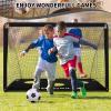 imageBAGAIL Soccer Goal 2in1 Soccer Net with Targets 6x4 FT Pop Up Soccer Trainer for Backyard with Detachable Target Cloth and Carry Bag Indoor Outdoor Fun Soccer GameBlack