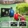 imageBAGAIL Soccer Goal 2in1 Soccer Net with Targets 6x4 FT Pop Up Soccer Trainer for Backyard with Detachable Target Cloth and Carry Bag Indoor Outdoor Fun Soccer GameBlack