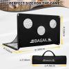 imageBAGAIL Soccer Goal 2in1 Soccer Net with Targets 6x4 FT Pop Up Soccer Trainer for Backyard with Detachable Target Cloth and Carry Bag Indoor Outdoor Fun Soccer GameBlack
