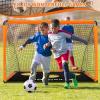 imageBAGAIL Soccer Goal 2in1 Soccer Net with Targets 6x4 FT Pop Up Soccer Trainer for Backyard with Detachable Target Cloth and Carry Bag Indoor Outdoor Fun Soccer GameOrange