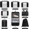 imageBAGAIL 6 Set8 Set10 Set Packing Cubes Various Sizes Packing Organizer for Travel Accessories Luggage Carry On Suitcase08Black