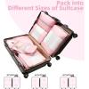 imageBAGAIL 6 Set8 Set10 Set Packing Cubes Various Sizes Packing Organizer for Travel Accessories Luggage Carry On Suitcase08Pink