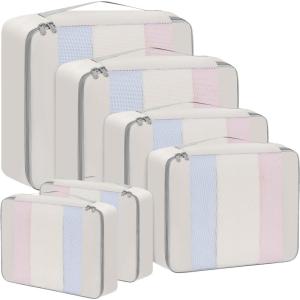 imageBAGAIL 6 Set8 Set10 Set Packing Cubes Various Sizes Packing Organizer for Travel Accessories Luggage Carry On Suitcase06Beige
